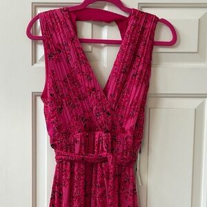 Alice & Olivia Mock Wrap Silhouette Maxi Dress